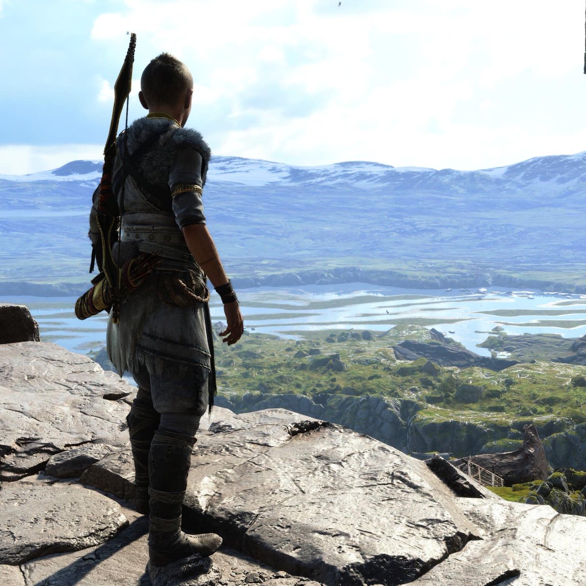 AkayGames's tweet photo. "I like to look down... it shows how far I have come" - Atreus 

#godofwarragnarok #atreus #asguard  #fearless #photomode  #gamephoto #gamephotography https://t.co/b6VMMfhBdS