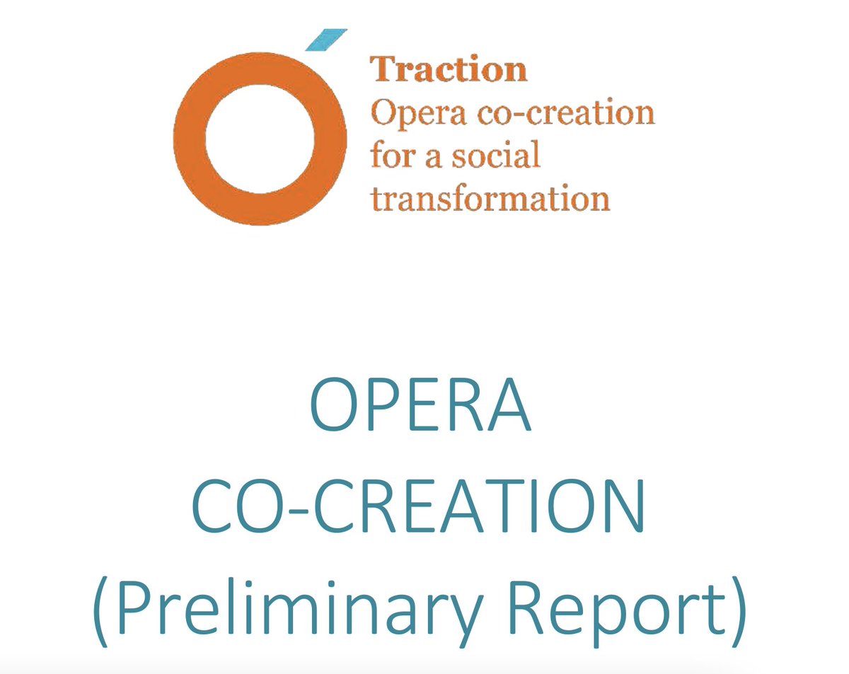 💭What is co-creation?
🤔What challenges does it raise in the arts?
🧑‍⚖️How can it impact cultural policy?

We set out looking for answers in the following report: 

📖#Opera co-creation #deliverble👇
traction-project.eu/wp-content/upl…