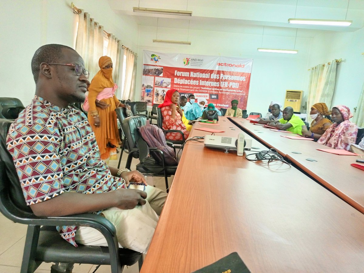 Lancement des activités du forum national des personnes déplacées par la crise sur leurs préoccupations et besoins.
Il s'agira de produire un document de plaidoyer à l'endroit des #autorités maliennes.
<a href="/ActionAid/">ActionAid</a>
<a href="/ASFCanada/">Avocats sans frontières Canada</a>