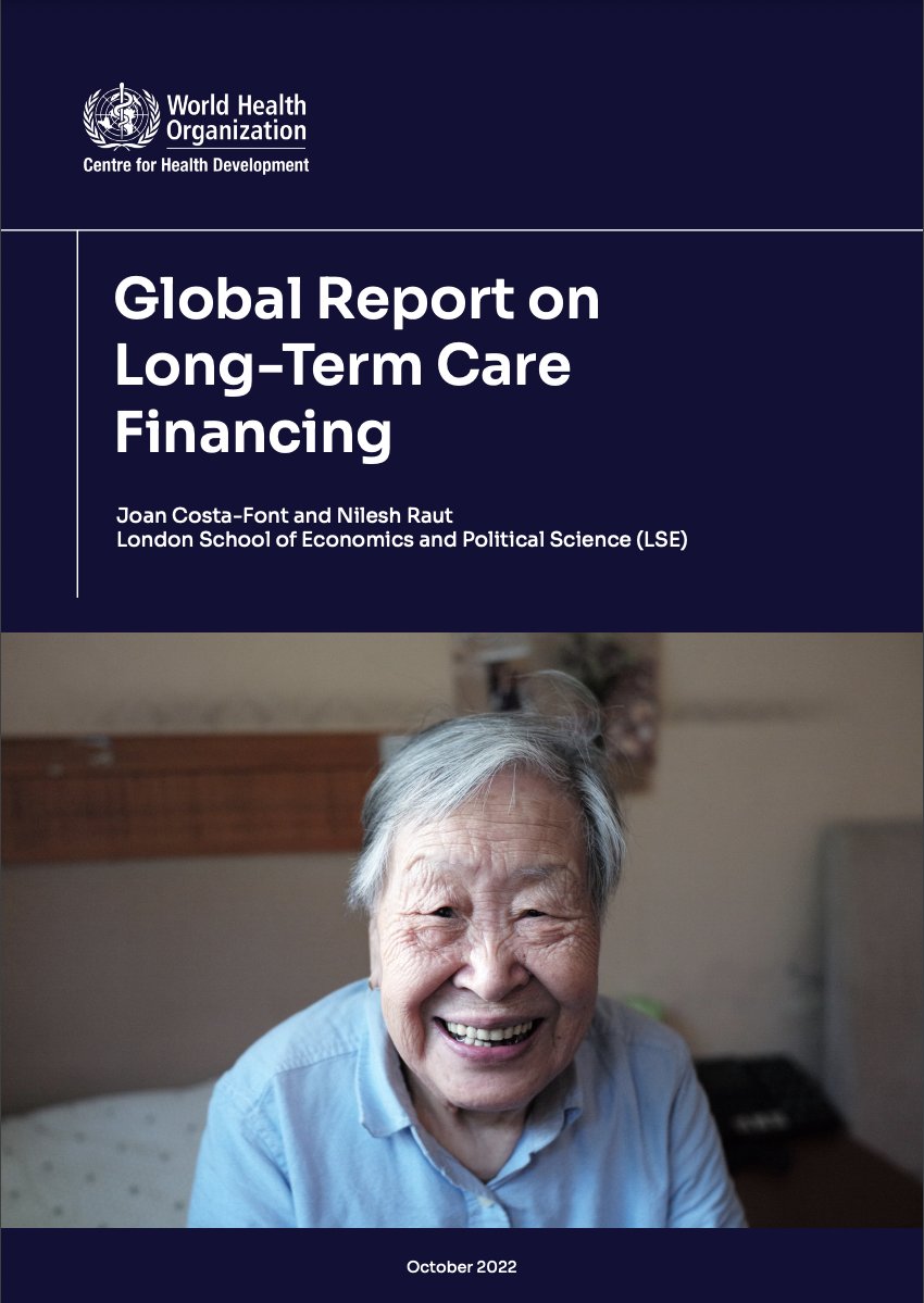 💡A new global report on #LongTermCare financing by @JoanCostaiFont & @NileshRaut11 is now available and explores trends, issues and types of care provided across different countries, including some low- and middle- income countries.👉bit.ly/3Ddga2D