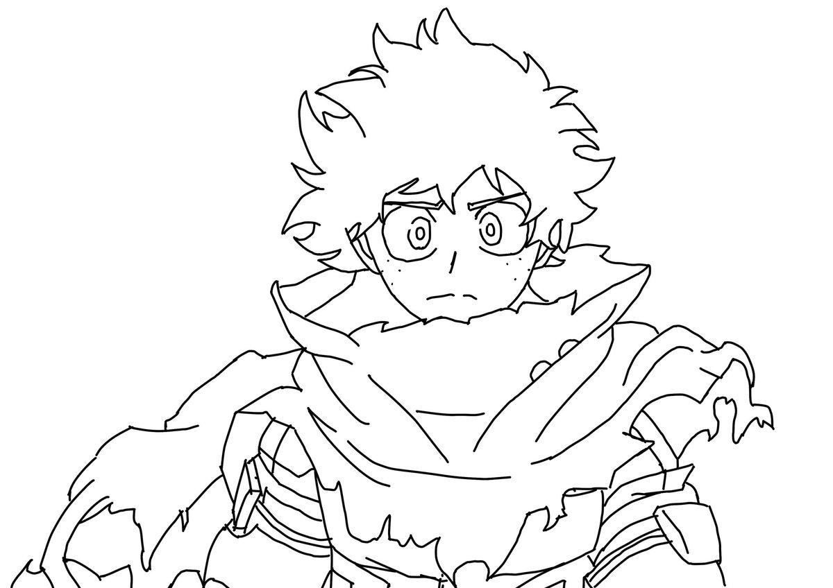Azibk_art's tweet photo. Art study of Izuku Midoriya [Deku] 
#learntodrawin1year #lineart #anime #myheroacademia https://t.co/FsxbuHn666