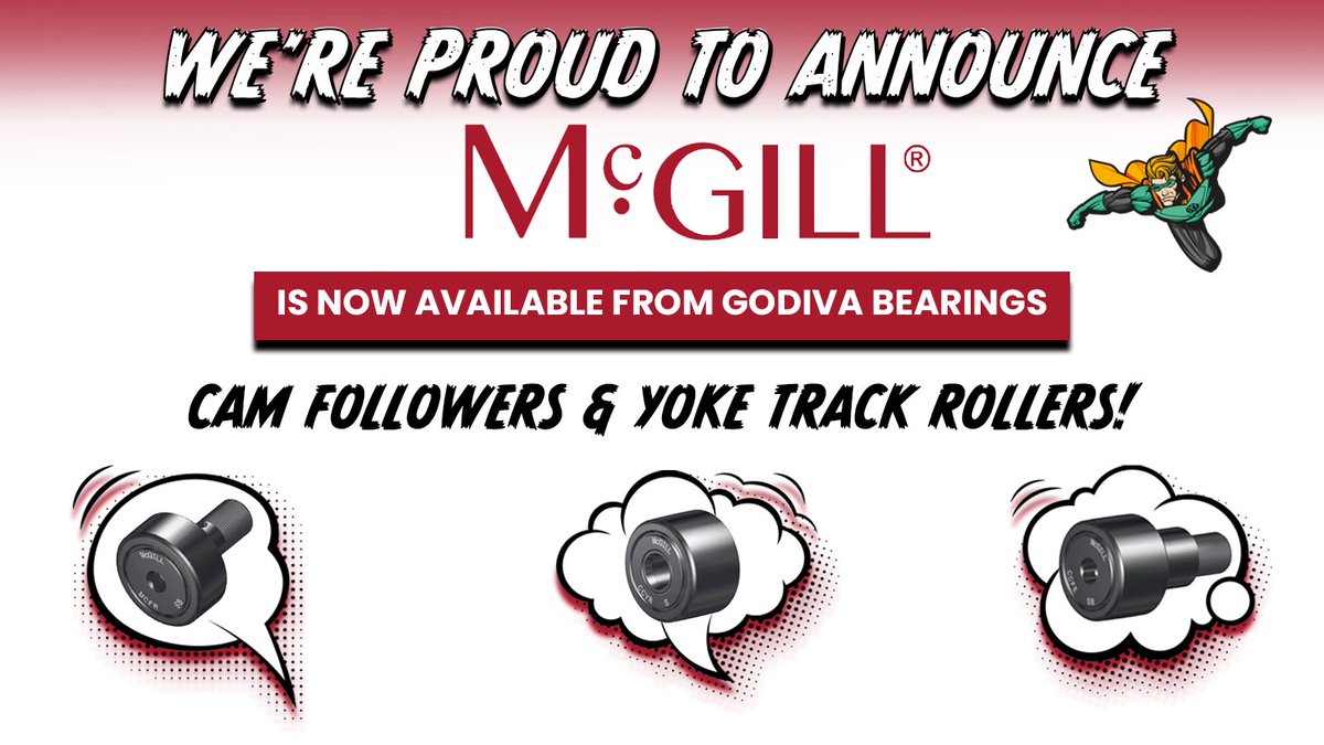 GodivaBearings's tweet photo. Brand NEW to stock this year, McGill bearings range is now available!
Get your orders in for cam follower and yoke track rollers...
Learn more: https://t.co/wz4dXkXWNz
#mcgill #bearings #camfollowers #trackroller #brandnew #yoketrackrollers #newstock https://t.co/fmtbAV6FK3