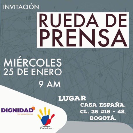 pcolmenares's tweet photo. Hoy finaliza el trabajo para la creación de una alternativa real de #centro a las 9 AM hora Colombia lo anunciamos, se puede seguir online en este link
#caminomedio 

https://t.co/4Z0zl7ZIEi

#Politica #Colombia https://t.co/1hR2yVRjEB