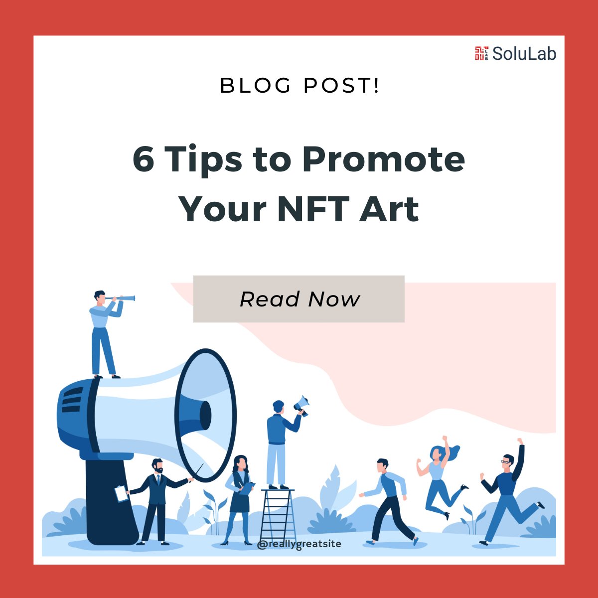 solulab's tweet image. Read our latest blog post for some effective tips on how to promote NFT Art!➡️ bit.ly/3HuoWLX
.
.
#blog #dailyblog #update #latestupdate #nftblog #solulab #nftart #nft #nftartist #nfts #nftcommunity #nftcollector #digitalart #cryptoart #ethereum