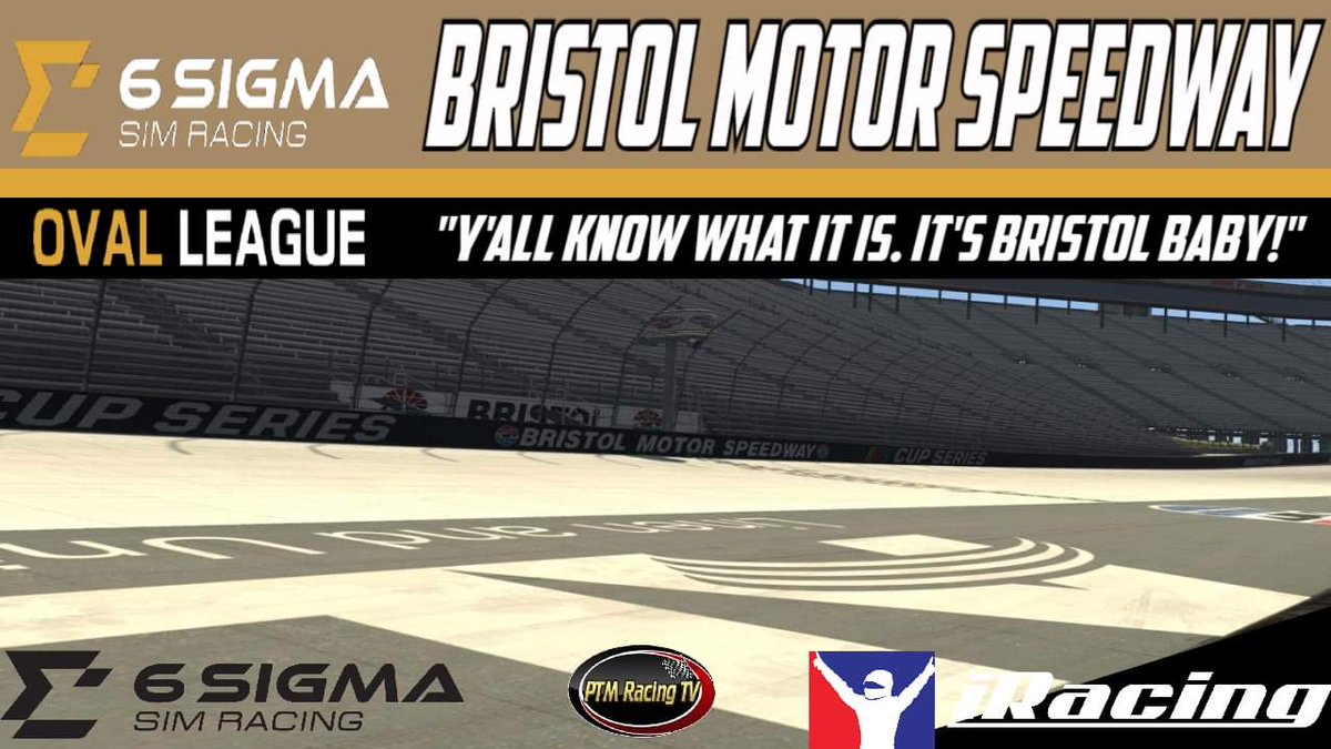 MAIN EVENT TONIGHT!

LIVE down in good old Bristol, TN, we get back to the high banks of Bristol Motor Speedway for 6 Sigma Sim Racing Oval League! Many names have won here, but who will edge there's in with the mighty sword? We'll find that out LIVE tonight. 

#iRacing https://t.co/ZxC8DEnoYF