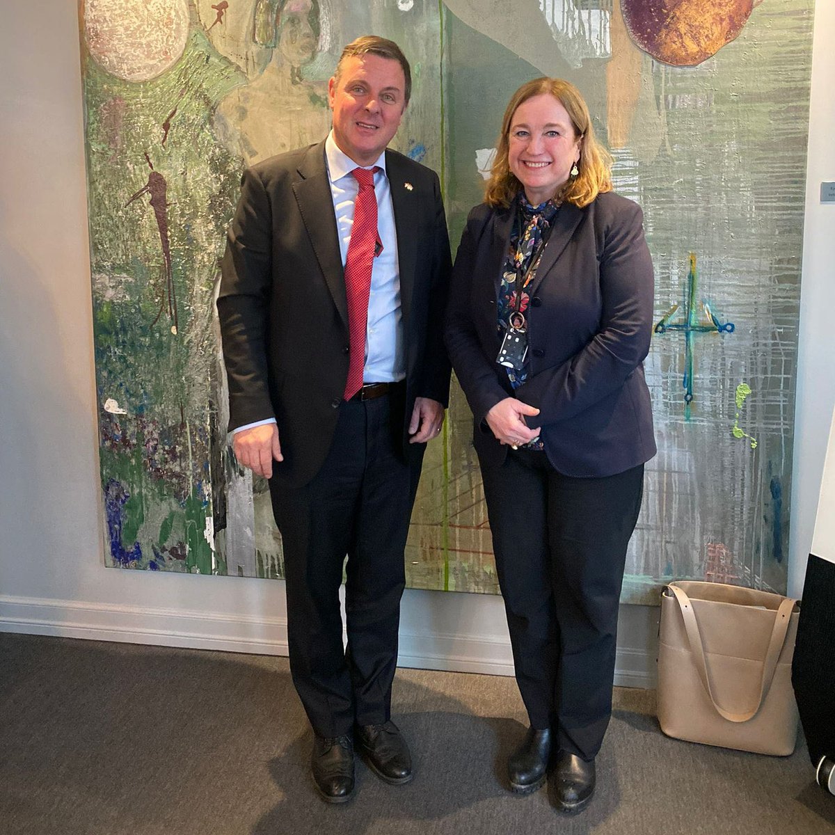 swissMFAeurope's tweet photo. Excellent exchange between Deputy State Secretary Patric Franzen @SwissMFA and Director General for Europe @NorwayMFA Laila Stenseng in Oslo. 
Bilateral, international and #EuropeanAffairs, research &amp; climate were at the center. We are pleased to further strengthen🇨🇭🇳🇴relations. https://t.co/AOWUHtXXbw
