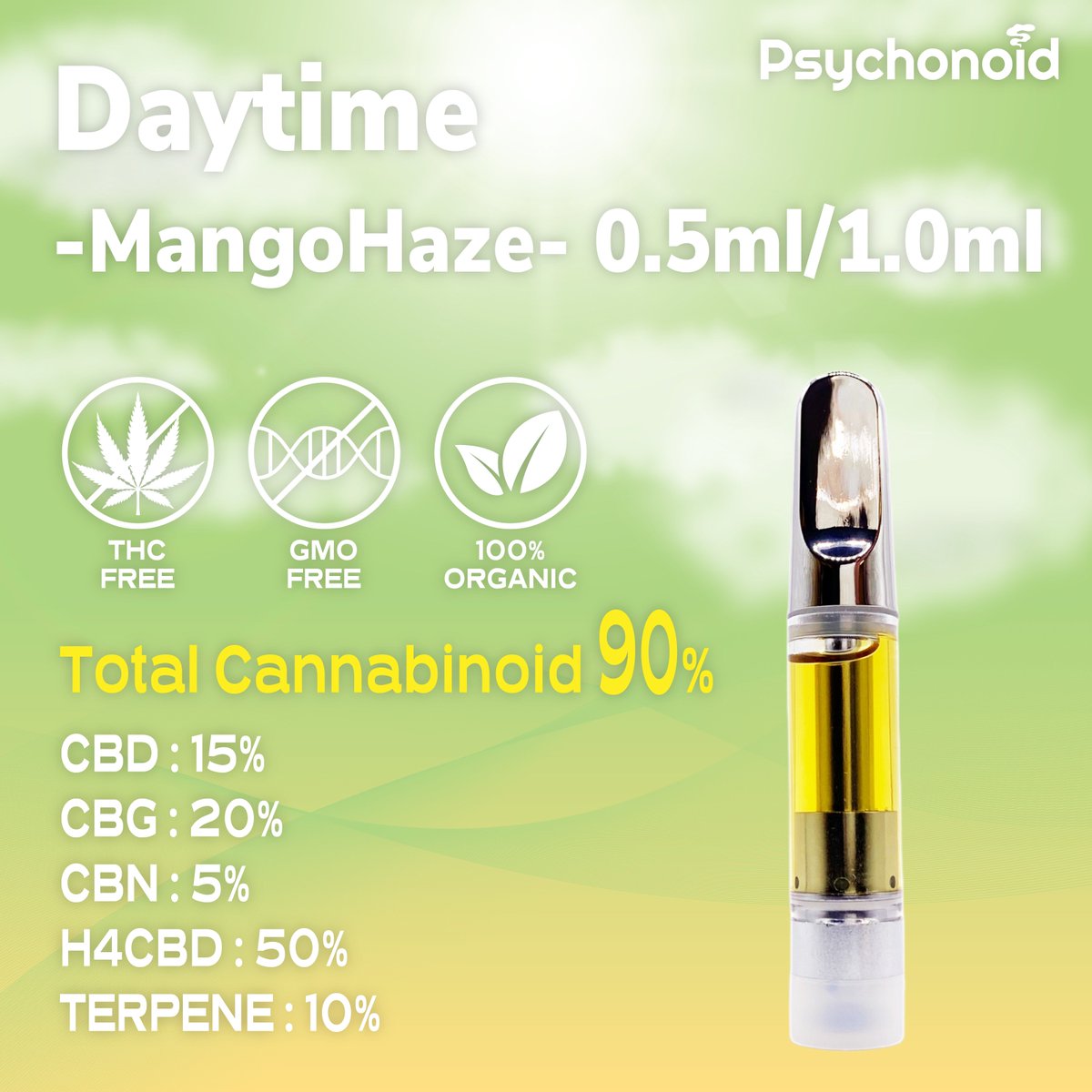 Psychonoid2's tweet photo. Review #84

商品: Daytime🌇-MangoHaze🥭-
成分: H4CBD50% CBG20% CBD15% CBN5%
内容量: 0.5ml/1.0ml
価格: 2,280円/3,780円

⬇Twitter
@PsychonoidLtd
⬇Yahoo!店
https://t.co/ODIuVWbmyF
⬇その他リンク
https://t.co/HVbhqslRoz

#HHCP #THCB #THCH #THCO #HHCO #H4CBD #CBD #CBN #CBG https://t.co/YbvHpZn4sj