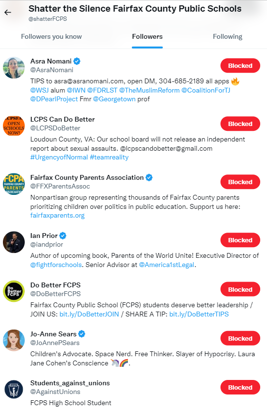 v_theclash's tweet photo. #ShatterFCPS is a veritable who is who of "concerned parents" who have appeared on Fox news regularly supposedly concerned about "grooming" while amplifying an inauthentic, suspect organization that is potentially endangering students.
#FfxParentsAssoc #AsraNomani #DoBetterFCPS https://t.co/NATTzPbo8Z