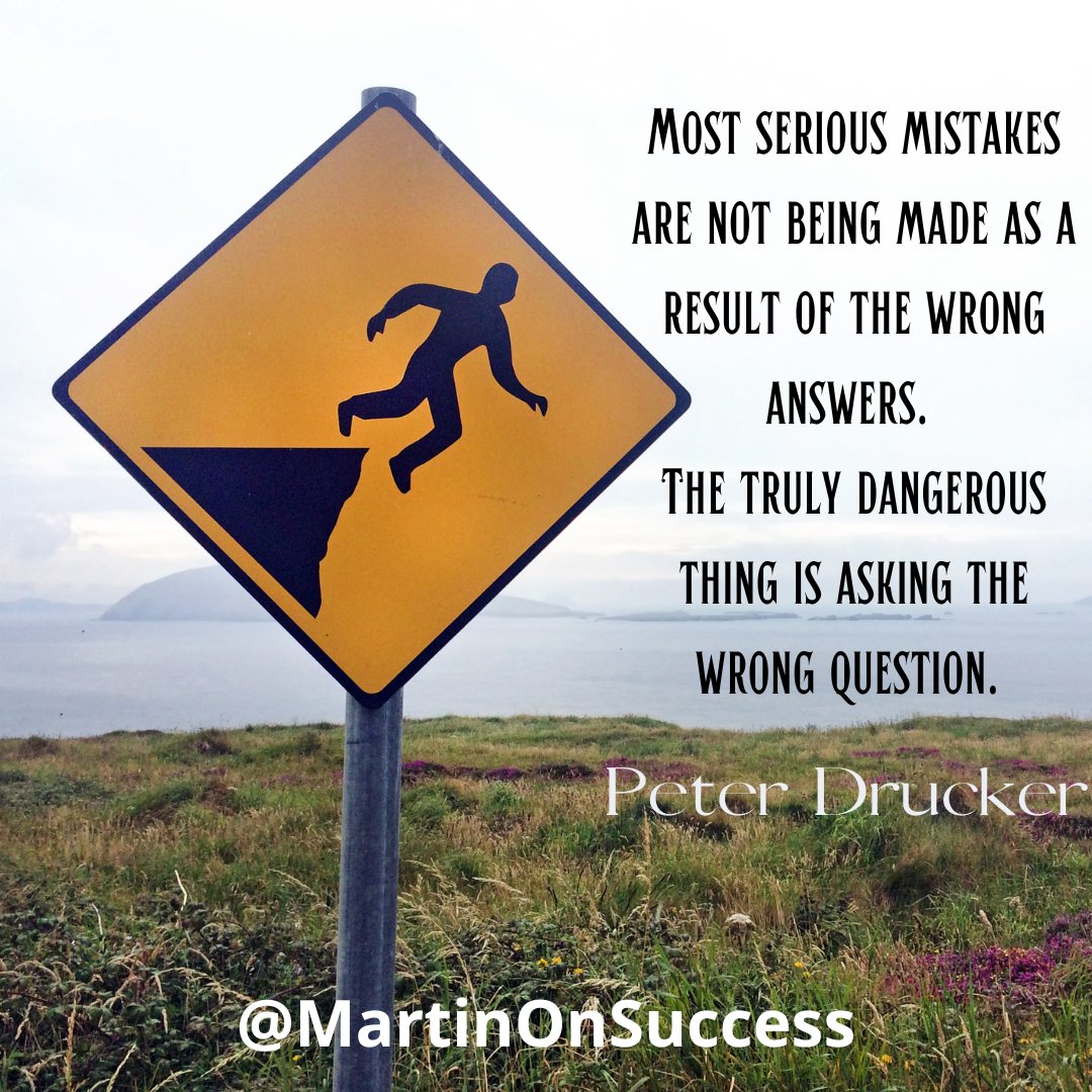 Looking at the quality of the questions you are asking is a key factor in your success. Peter Drucker put's it elegantly:

#success #inspiration #motivationalquotes #mindsetmatters #personalgrowth #selfdevelopment