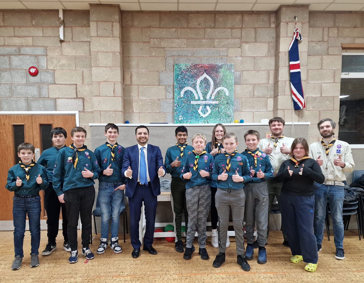 Last week Thursday Scouts were visited by <a href="/bhatti_saqib/">Saqib Bhatti MP</a> our local MP. He talked about how he became an MP and his experiences in <a href="/UKParliament/">UK Parliament</a> &amp; the local area. Then he answered the Scouts’ questions about school, crime, immigration, the NHS &amp; more. Thanks for your time Saqib.