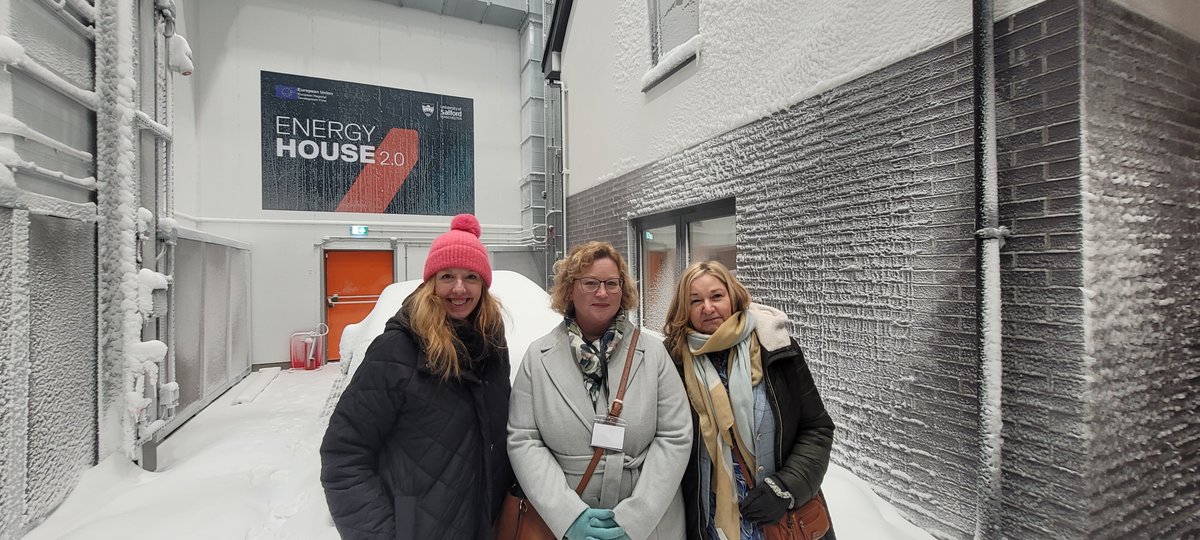 BarnardosScot's tweet photo. The @BarnardosScot Gap Homes team braved the “snow” in Manchester to see an “environmental chamber” in action.

This facility accommodates a house and then recreates a variety of weather conditions to test the building’s integrity.

Read about Gap Homes: https://t.co/Z9x0W84wji https://t.co/EaXga7NEDn