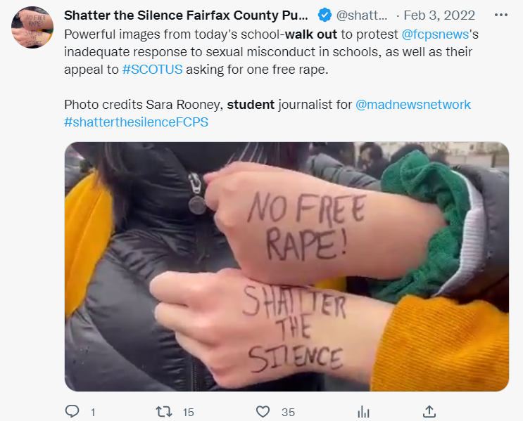 v_theclash's tweet photo. I desperately ask for an investigation of #ShatterFCPS, bc they are soliciting rape victims, and targeting vulnerable FCPS families &amp; students despite a lack of accountability, transparency, or credibility.
@NickMinock @a_dipiazza @AimeeCho4 @margaretbarthel @hannah_natanson https://t.co/7lFYuDMPlB