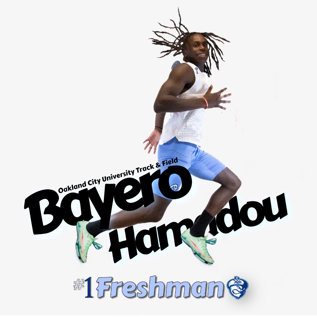 Bayero is currently sitting #1 for NAIA freshmen in the 400m dash and 21st overall