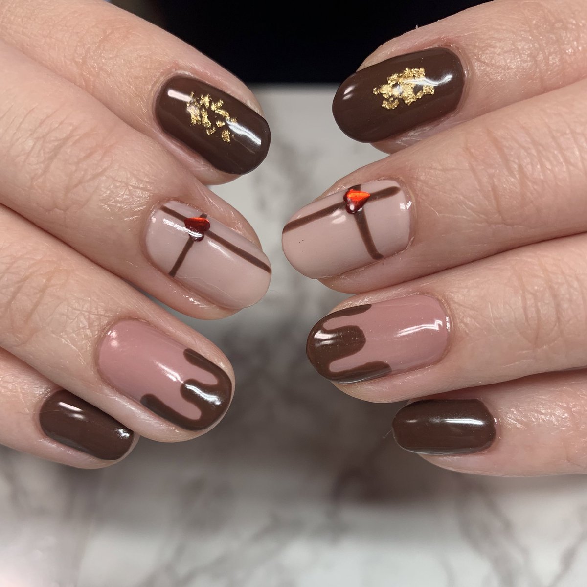 NailSpace1's tweet photo. チョコ🍫❤️

 #シンプルネイル  #ワンカラー #グラデーション #バレンタイン #静岡県浜松市ネイルサロン  #浜松市東区ネイルサロン  #プライベートサロン  #リーズナブルサロン  #ご予約受付中 https://t.co/iuK6SPnHll