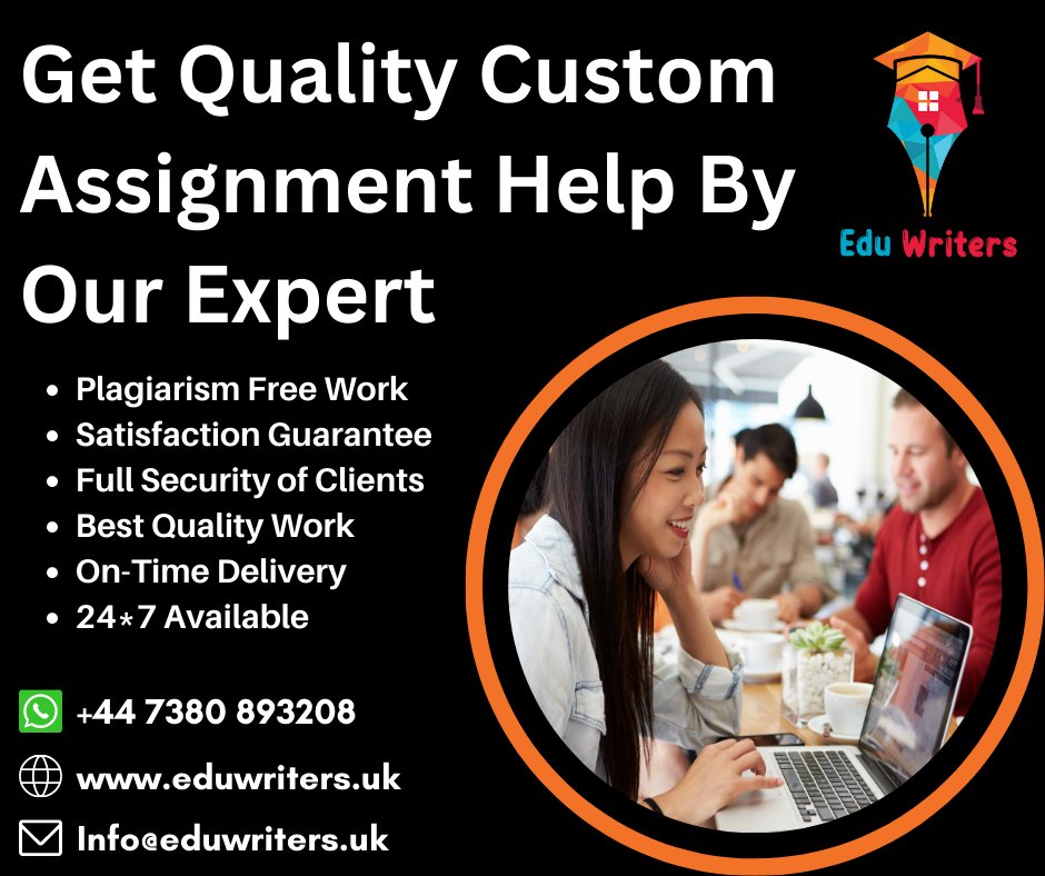 Eduwritersteam's tweet image. Be confident! Because you choose our Custom Assignment Help Services.
Order Now:
#customassignment #customassignmenthelp #customassignmentwritinghelp #assignmenthelp #onlineassignmentwritingserviceshelp #customassignmenthelponline #EduWriters