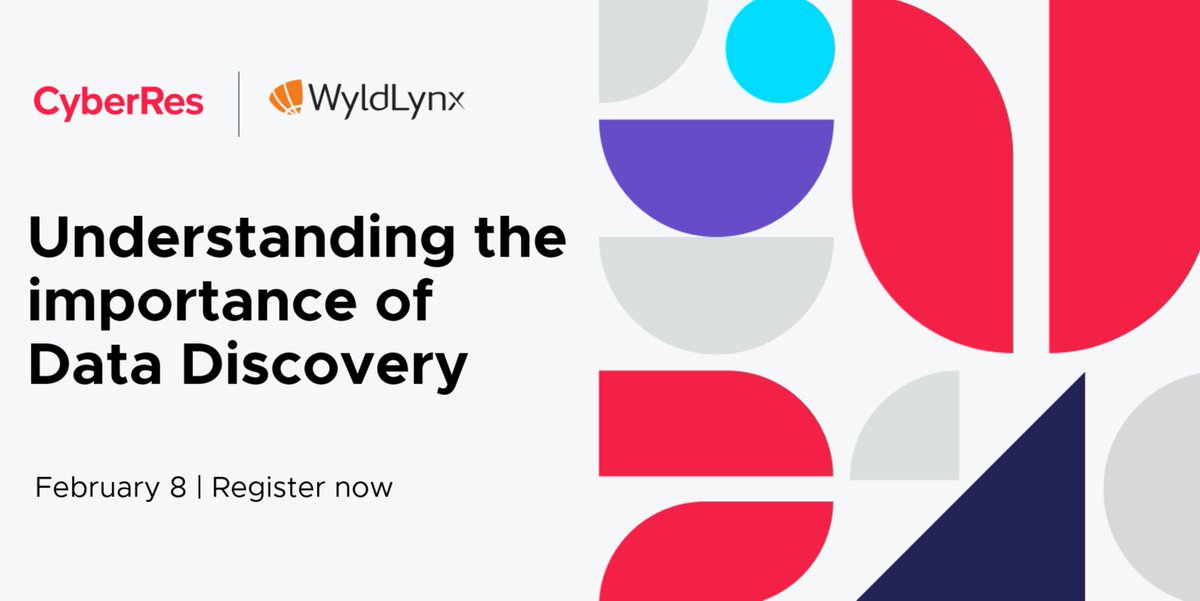 PrivacyReggie's tweet photo. Why is Data Discovery important? 

👉 Register for this new #DataSecurity webinar on Feb 8 with @MicroFocusSec &amp; partner WyldLynx to find out! 

#DataPrivacy #DataProtection #CyberResilience https://t.co/jQC3w8pU9K https://t.co/w9RgzgWj6N