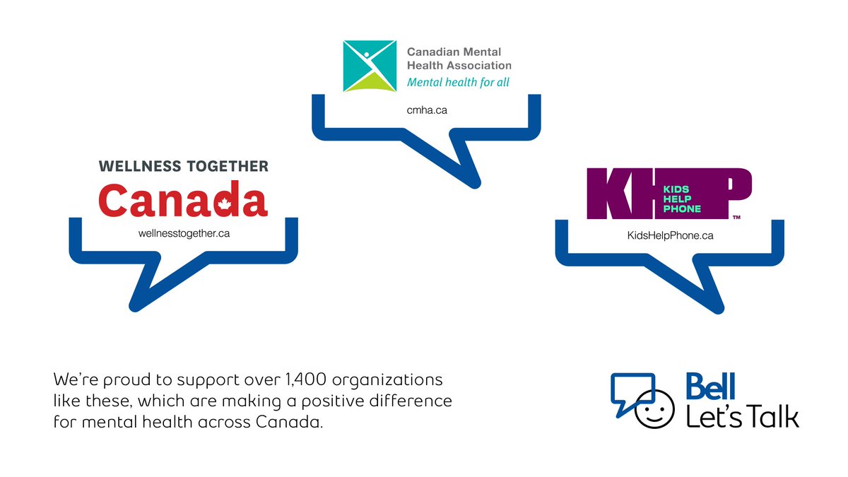 Bell Let's Talk (@bell_letstalk) on Twitter photo Today is Bell Let’s Talk Day! 
We are thrilled to be highlighting 30 organizations across Canada that are working to create positive change. 
Learn more below about the actions people are taking today: bit.ly/3XOCHe4 #BellLetsTalk Today is Bell Let’s Talk Day! 
We are thrilled to be highlighting 30 organizations across Canada that are working to create positive change. 
Learn more below about the actions people are taking today: bit.ly/3XOCHe4 #BellLetsTalk