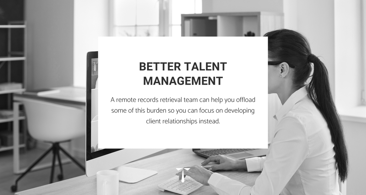 For more information on outsourcing solutions for records management and other back-office support, check out this page bit.ly/Records-Retrie…

#TalentManagement #RecordsRetrieval #ClientRelationships #OutsourcingSolutions #BackOfficeSupport