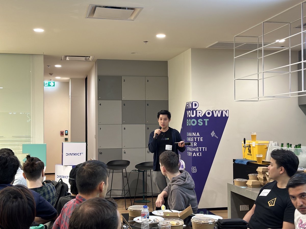 SCB10X_OFFICIAL's tweet photo. Tonight we’re hosting “Thailand @Ethereum Ecosystem Networking Dinner by SCB 10X” where we invited 30+ members contributing to ETH ecosystem to discuss latest updates &amp; developments in ETH ecosystem and how it impact Thai blockchain industry at DISTRICTX, Web3 Collaborative Space https://t.co/qQUxnooiPx