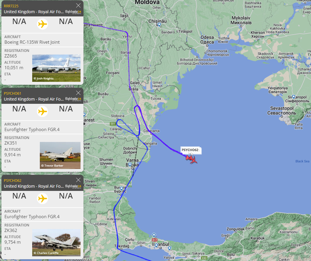 360°Radar on Twitter "🇬🇧Boeing RC135W Rivet Joint 🇬🇧2 x Eurofighter