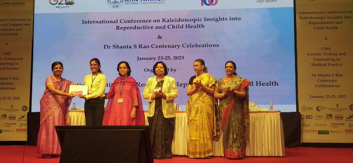 icmrnirwoh's tweet photo. The 3-day International Conference on Kaleidoscopic Insights into Reproductive and Child Health #ICKIR came to an end with announcing winners for the oral and poster sessions. The winners were awarded cash prizes and certificates. https://t.co/nlyHOGT4MI