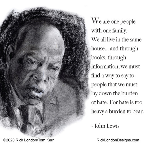ricklondon's tweet photo. #JohnLewis #Portrait &amp; #Quote #Artwork by #TomKerr #GiftDesign by #RickLondon 

#quotes #civilrights #politics #blackhistorymonth #africanamerican #HumanRights @QuoteGifts @gswsyndicate
 
 🌟🎁🎁 #merch: https://t.co/cFzG6nUJ8Z https://t.co/vs3UMU9Qwv
