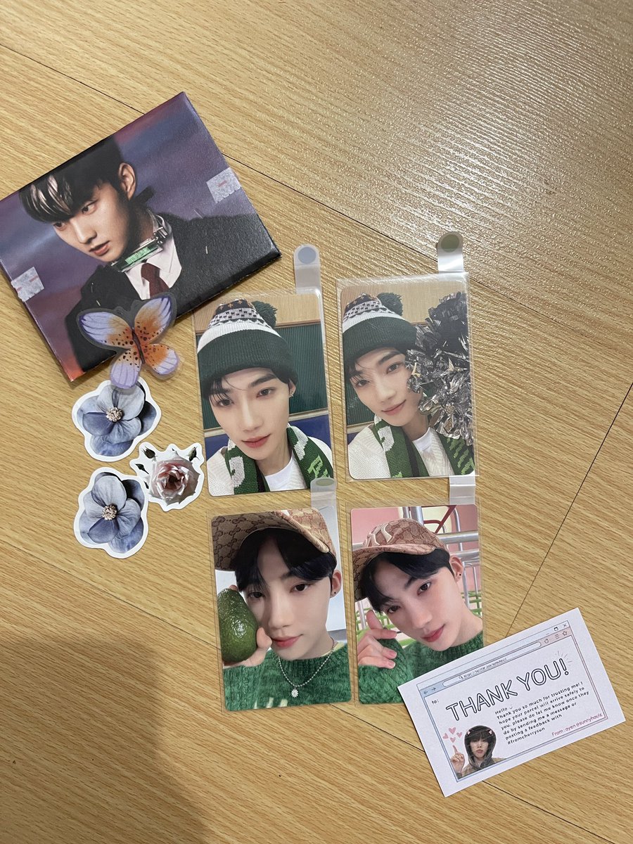 98snyu's tweet photo. finally have avocado chanhee π€ thank you sm @sunnyhaulz for the fast transac & for safely packing the pcs!!! #fromcherrysun π€π€ https://t.co/t7dlSaUldA