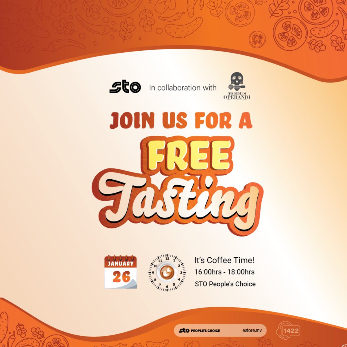 stopcmv's tweet photo. #FreeCoffeeTasting at STO People’s Choice tomorrow! ☕️😍 

Join us between 16:00 - 18:00hrs | 26th January 2023 and explore various flavors of #coffee! ☕️
#CoffeeLovers #CoffeeTime ✨ https://t.co/RsUm0Fdz4U