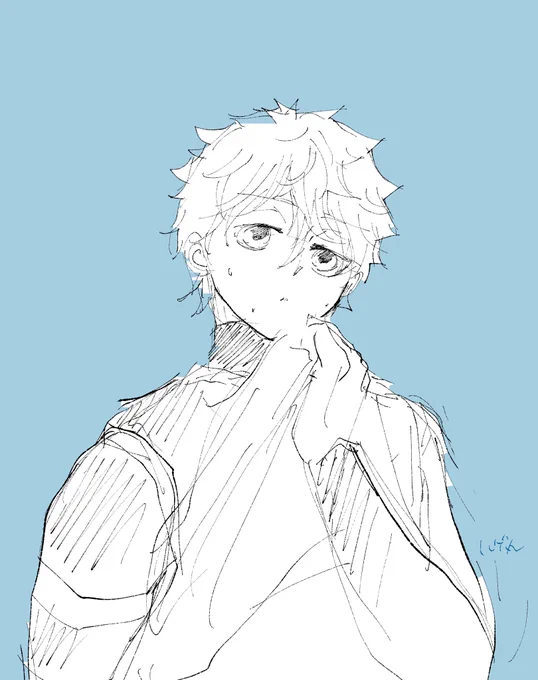 今日こそはタグ回るんだ…という時に看病なのでなんとなく描いたng 