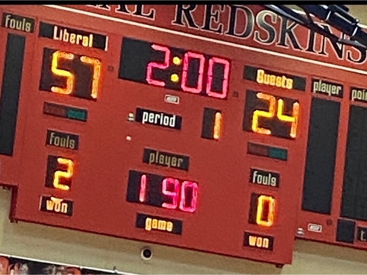 LiberalRedskins's tweet photo. Liberal High School Lady Red wrestling team made history last night in “The Big House”. This is the first dual meet win in school history for the girls. https://t.co/OlWXt3EJX8