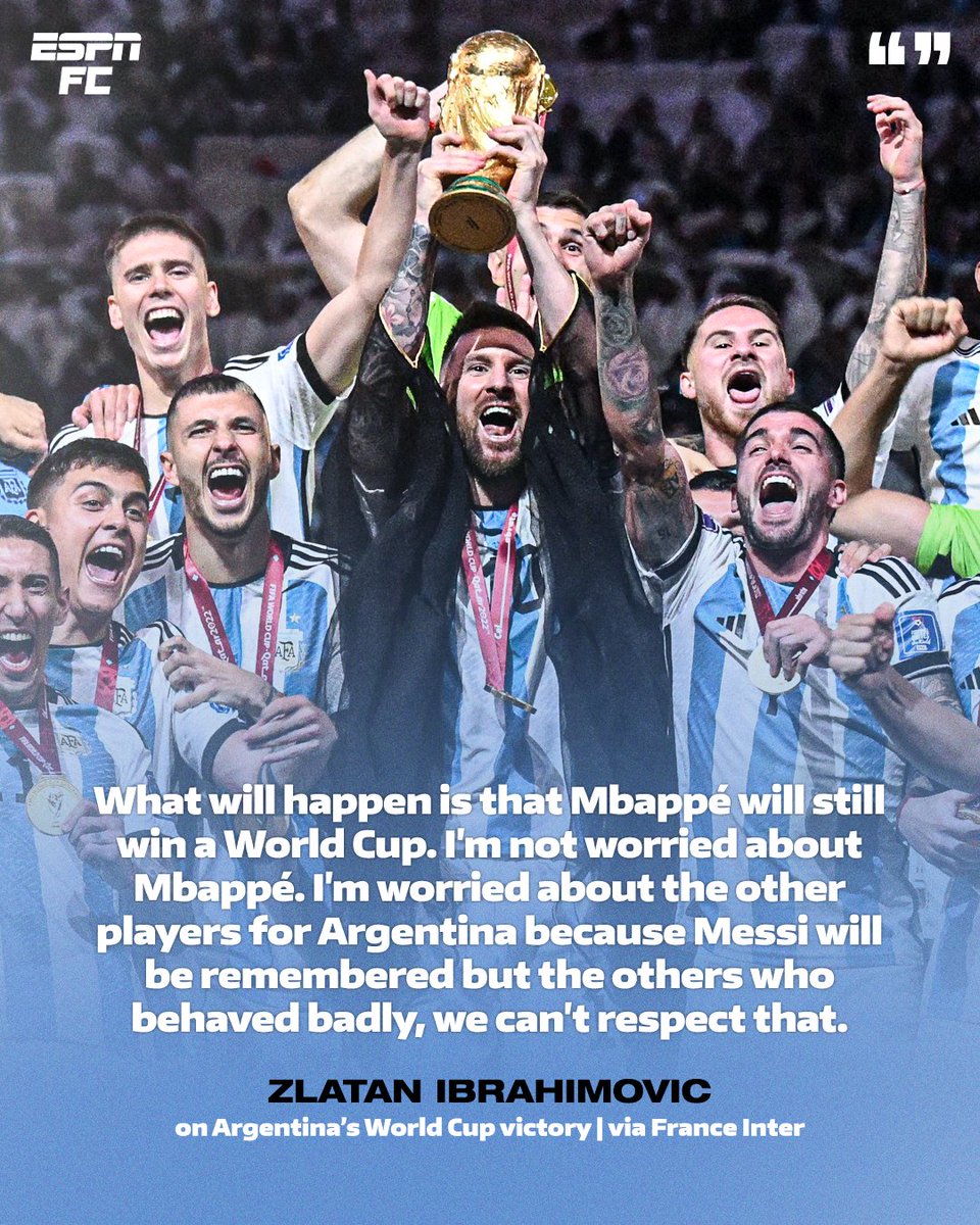 Zlatan on Argentina's World Cup celebrations 👀