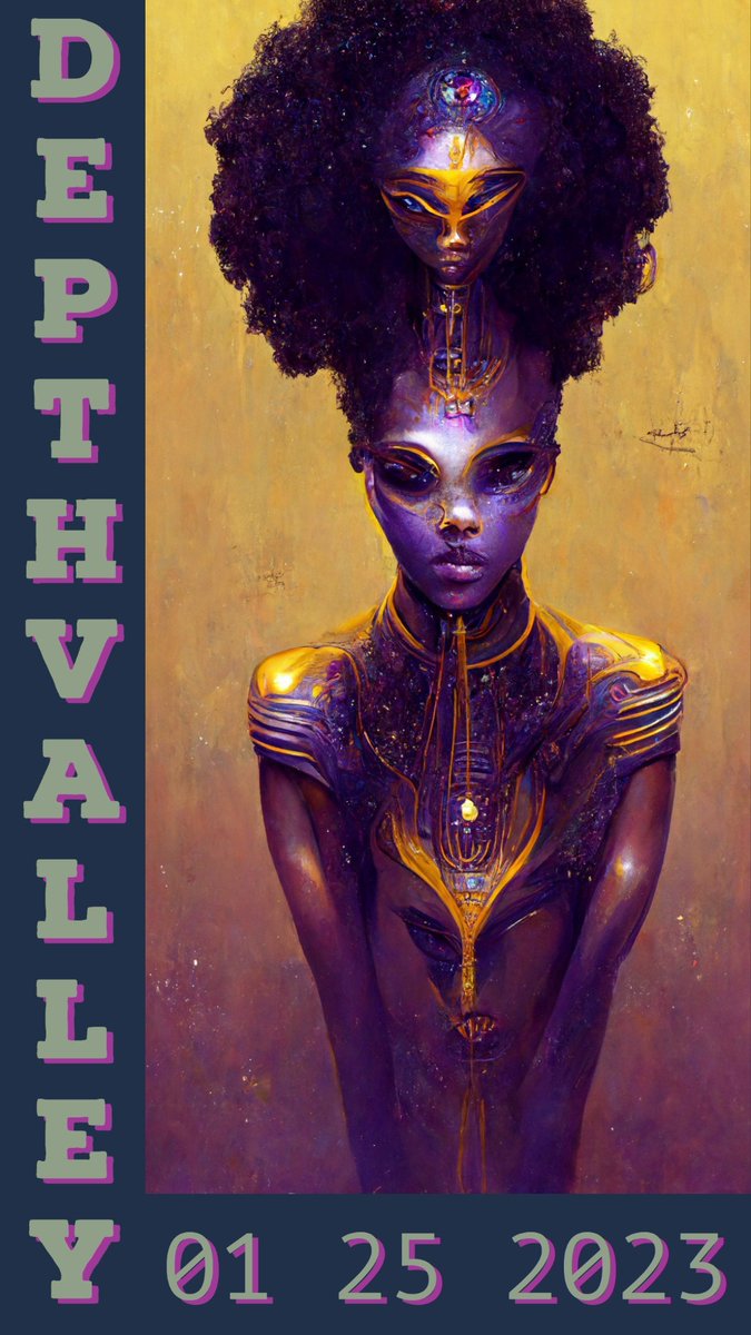 jsaundersstudio's tweet image. yet another aliens with afros... I think I might be a little too addicted to #Afrofuturism 
#DepthValleyAI #midjourney #AiGenerated #aiexploration #lowbrow #popart #DailyAiChallenge #alien