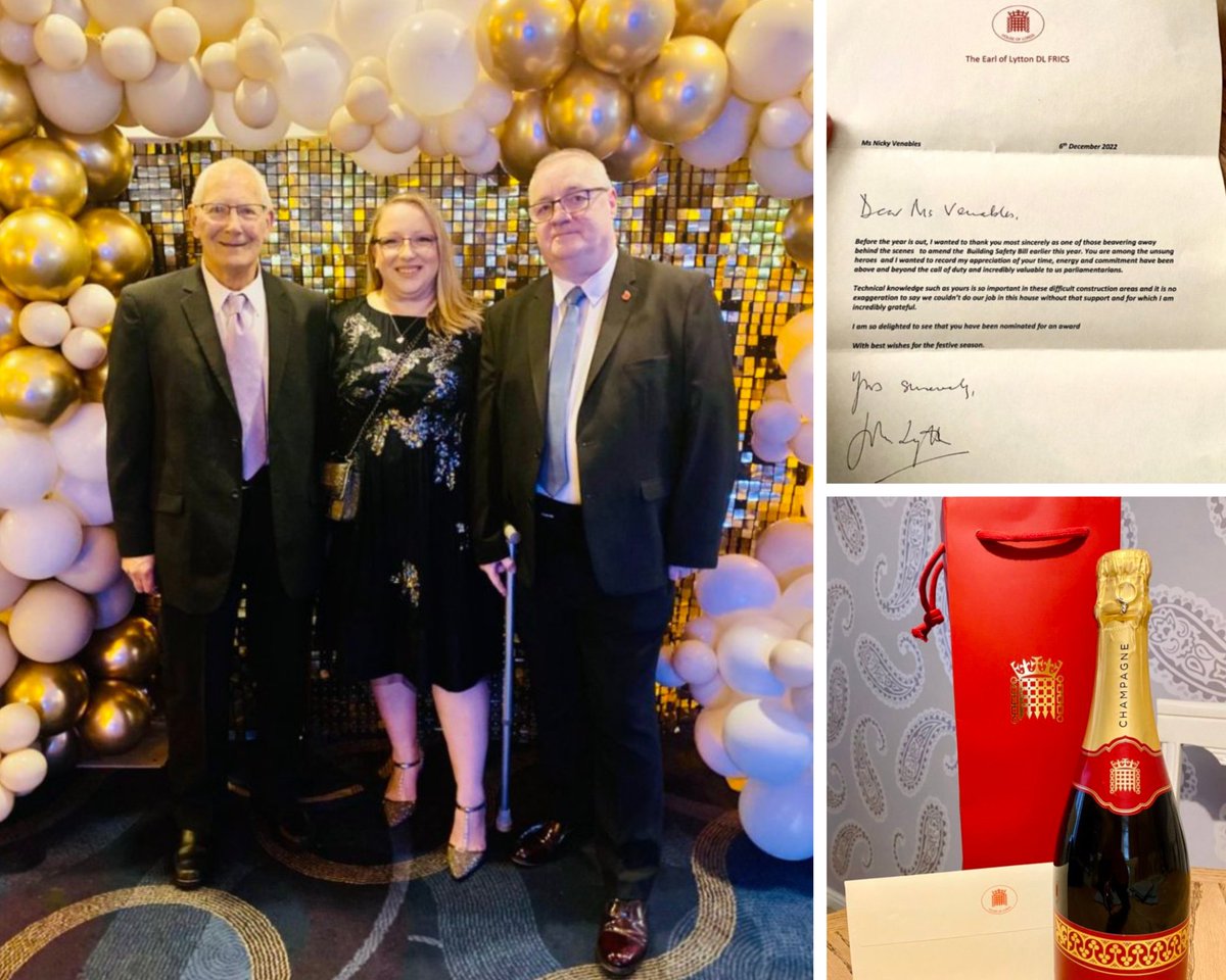 Delighted to see one of our senior managers, Nichola Venables, recognised by the Earl of Lytton, House of Lords, for her work on the Building Safety Bill being cited as one of the 'unsung heroes.'