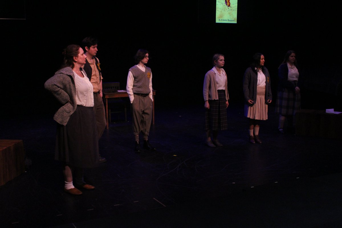 sinclairclarion's tweet photo. We got to peek behind the curtain and see the rehearsal for tomorrow's performance of "I Never Saw Another Butterfly" at Sinclair College's Black Box Theatre. 
#campuslife #sinclairtheatre #performanceart #sinclairclarion #theatrelife #talent https://t.co/m6Oxm3FhoH