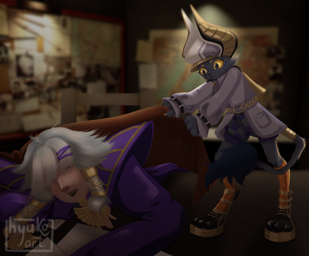 hyukoart's tweet photo. -Let’s make this clear. You’ll help me, I’ll help you and then we go our separate ways
-Sure

#dislyte #dislytefanart #art #artwork #tevordislyte #intisar #intisardislyte #digitalart #digital https://t.co/Na4taqdSIq