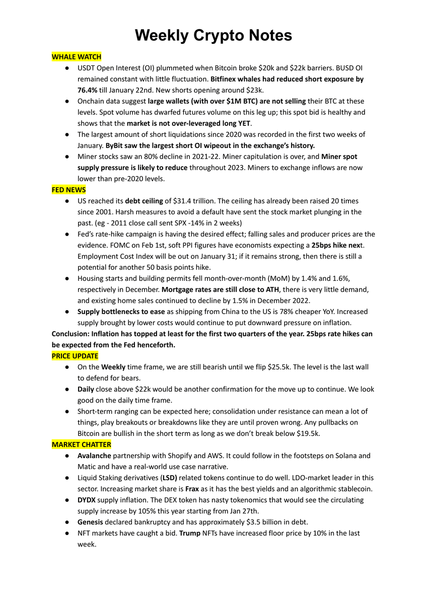 EmperorBTC's tweet photo. WEEKLY TRADING NOTES 🔥

Going to start sharing my weekly trading Notes. 

1. Macro updates. 
2. Whale movements.
3. Altcoin news. 
4. Bitcoin Price Update.

Download and be Updated with ALL the info that Matter for Trading in 2 minutes. https://t.co/BMWHsDywae