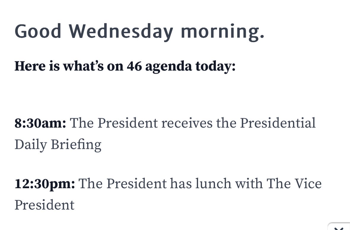 ⁦@JoeBiden⁩ agenda for the day. I work in accounting and my schedule is busier than this. 🤦🏻‍♀️ #joebiden #whitehouse #kamalaharris ⁦@VP⁩ ⁦@POTUS⁩ ⁦@WhiteHouse⁩ #incompetent #resign
