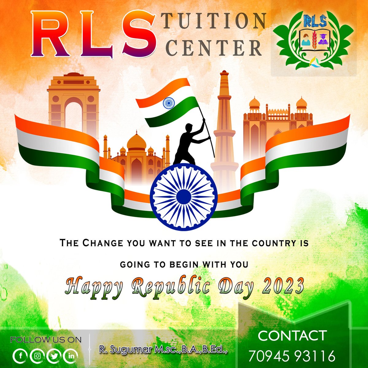 rlstuitionmdu's tweet image. Happy Republic Day

#happyrepublicday2023 #rlstuitioncenter
