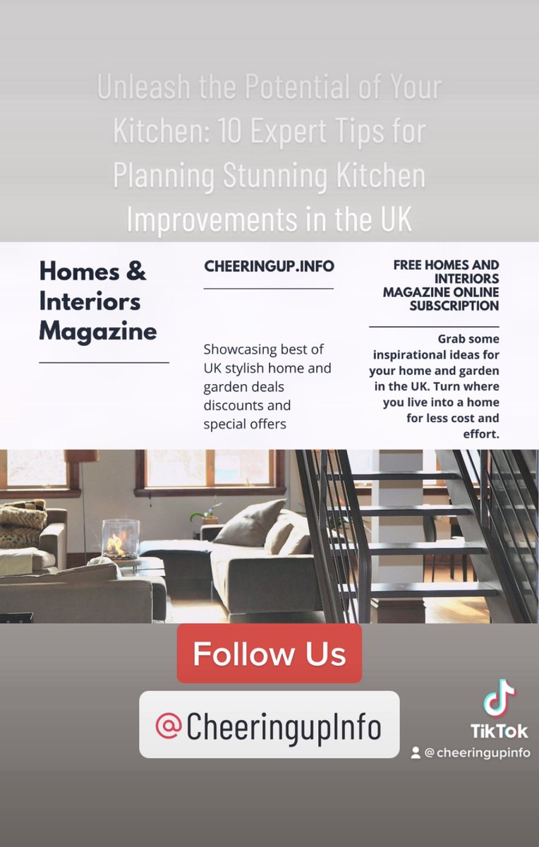 Unleash the Potential of Your Kitchen: 10 Expert Tips for Planning Stunning Kitchen Improvements in the UK cheeringup.info/online/cheap-h… #KitchenDesign #KitchensUK #KitchenIdeas #CheeringupInfo #CheeringupTV #GuidePrice #GuideToPrice #BestPrice #RetirementTV