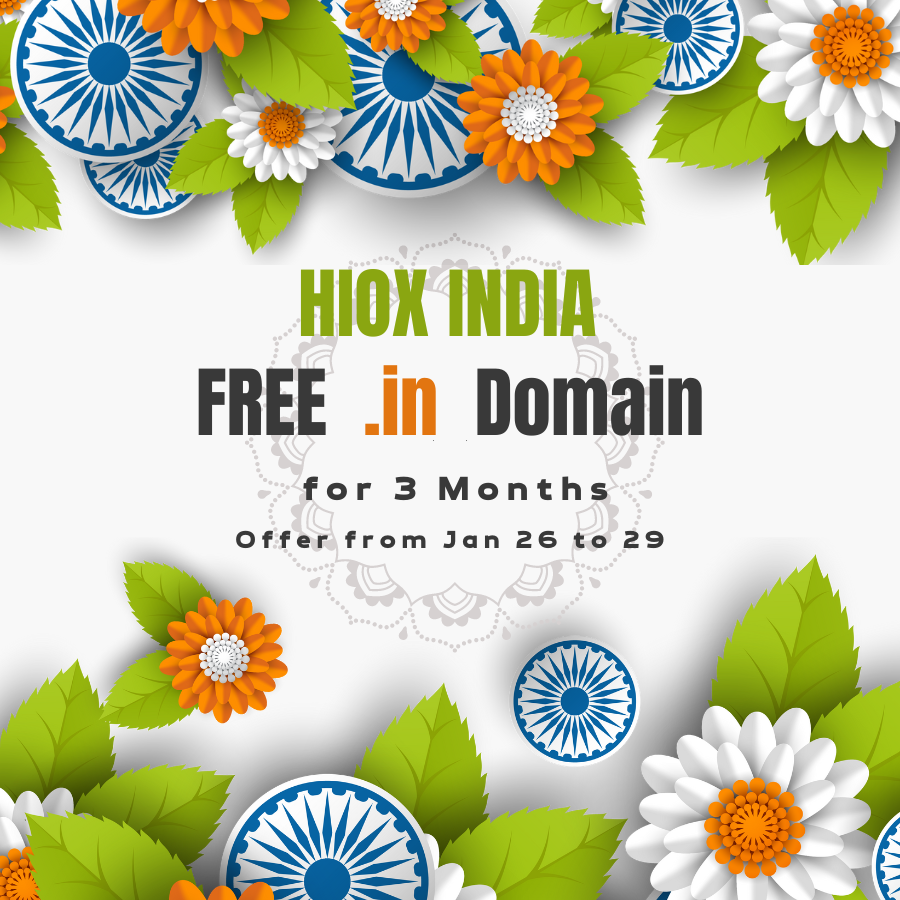 hioxofficial's tweet image. 🇮🇳 Happy Republic Day! 🇮🇳 Get your own .IN domain name for FREE with Hioxindia.com! 🎉 Don't miss out on this deal, grab it before it's gone like a hot samosa 🏃‍♂️ 🤩 #FreeINDomain #RepublicDayOffer #HioxIndia #FreeDomain #republicday2023 hioxindia.com