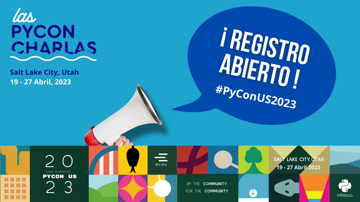 pyconcharlas's tweet image. ¿Aún no te has registrado para asistir a PyConUS 2023? 🐍🐍

Accede a este enlace obtener más información sobre el registro:👇
us.pycon.org/2023/attend/in…

¡Estamos ansiosos por verles a todes en persona en Salt Lake City, UT! 😊🙌

#PyCon
#PyConCharlas23
#PyConUS2023
@pycon