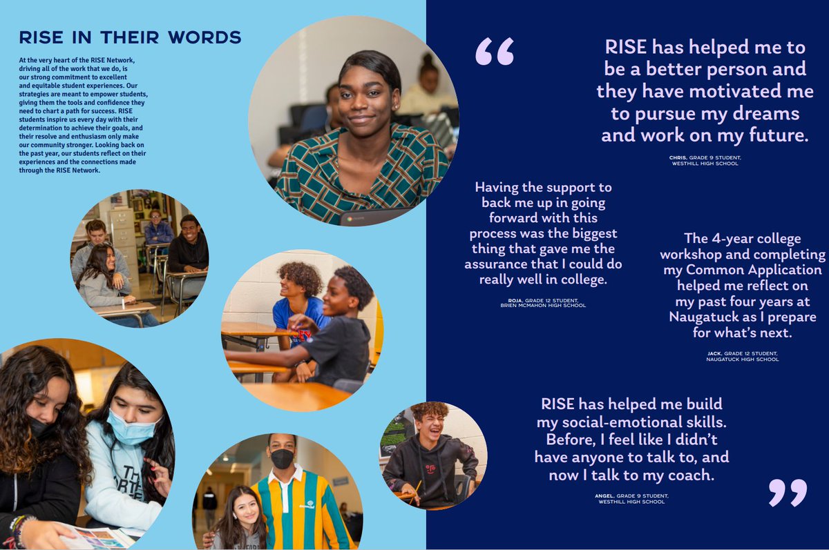 From "Stronger Together," the 2022 #RISENetwork Annual Report: As we look back on 2022 and on to the future, RISE students reflect on their experiences and the connections made through the RISE Network.