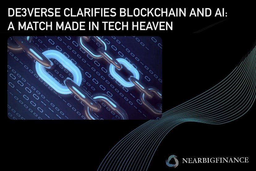 Blockchain provides #privacy and #accountability while AI provides #scalability, #security 🔐

@De3verse explains NEAR projects using #AI: 

@AMBER_metaverse 
<a href="/BearverseGame/">Bearverse</a> 
<a href="/NEARHub_online/">NEAR Hub</a> 

Read more 🔦 
de3verse.medium.com/blockchain-and… 

#NEARBigFinance #NEARBigNews #NEAR #metaverse
