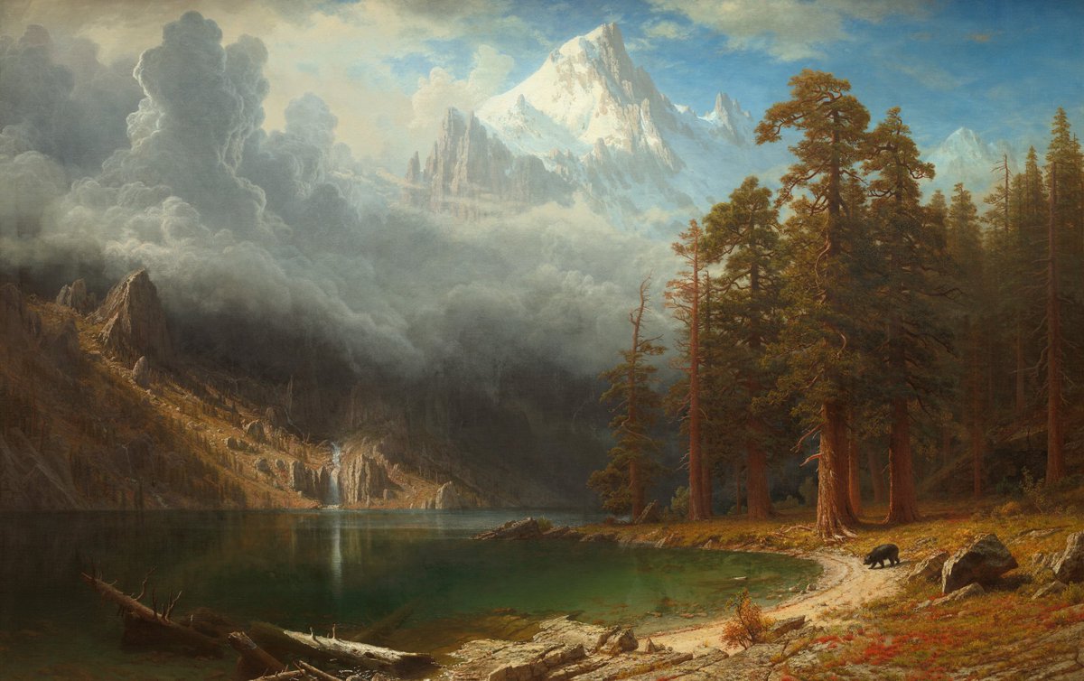 My first DALL-E OpenAI original art.  Not bad, right?!  Prompt: “Landscape painting of the Sierra Nevada mountains on oil canvas in the style of Albert Bierstadt.” Original Mt Corcoran painting included for comparison.