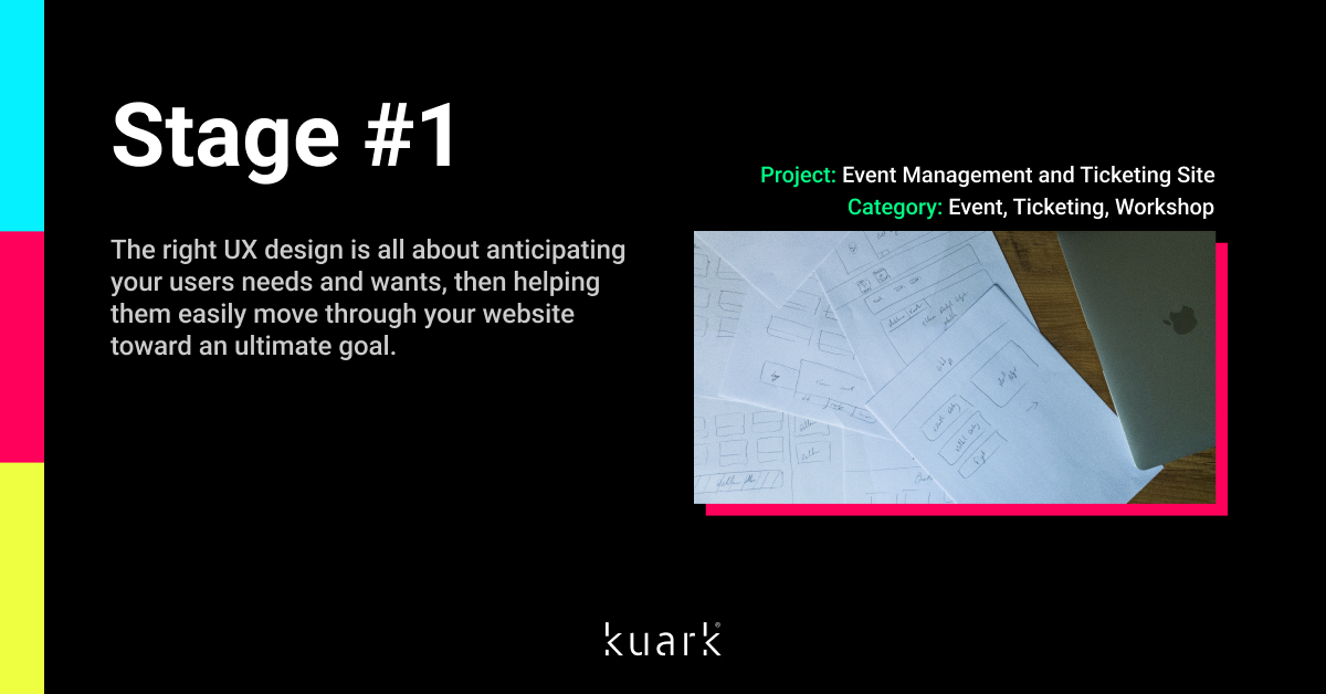The right UX design is all about anticipating your users needs and wants, then helping them easily move through your website toward an ultimate goal.
#event #website #ticketing #workshop