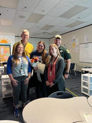 Congratulations to our Student Volunteer of the Year: Sarah Manthos! She was recognized yesterday for her outstanding service throughout her years at Bartarm! Runner-Ups: Emma Revels and Diana Mankin #bths #studentspotlight #charactercounts #volunteers