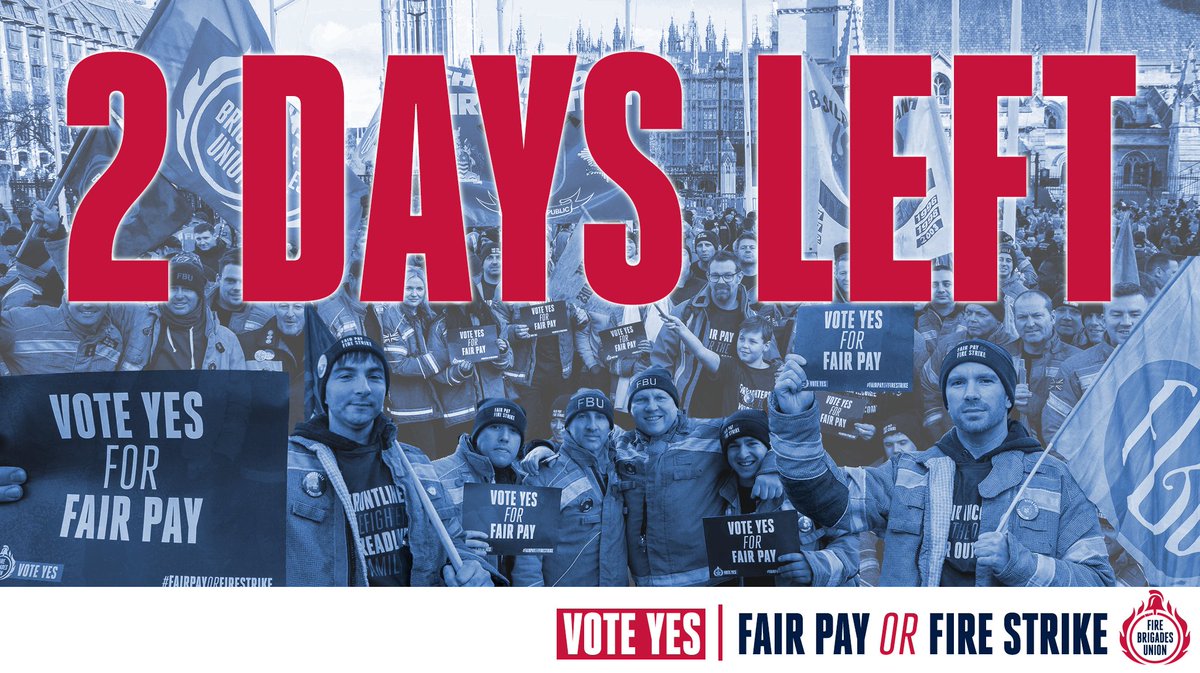 It's time...

🙅to show the govt and fire bosses that enough is enough
👩‍🚒to demand the pay you deserve
✊to stand in solidarity with your colleagues
 
...to post your ballot and #VoteYes before Friday!📮