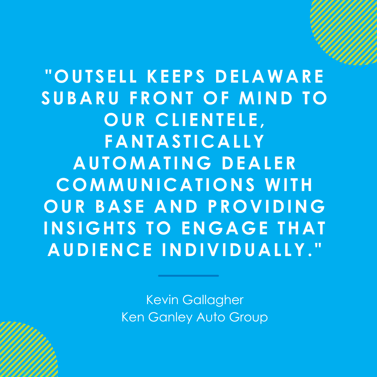 outsell's tweet photo. Want to keep your dealership top of mind for your customers and prospects with just the push of a button? See for yourself why Ken Ganley Auto Group leverages Outsell at NADA booth #5639 ! https://t.co/qA2eBdSe3A