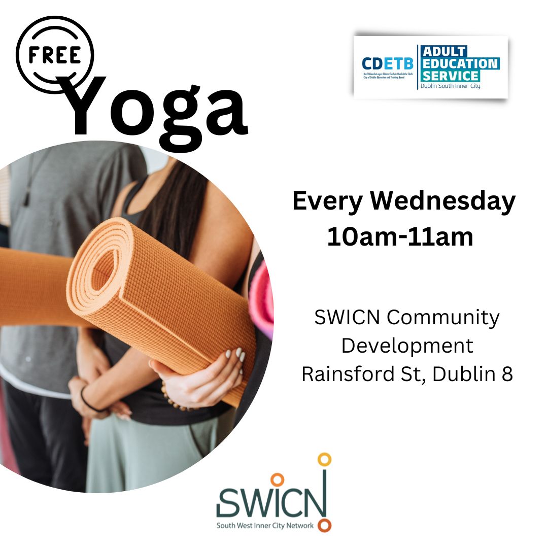 Join us every Wednesday in the heart of Dublin 8. Carve some time out just for you!
No experience required. 
@cdetb 
#freeyoga #bekindtoyourmind #loveyoga #timeout #loveourcommunity