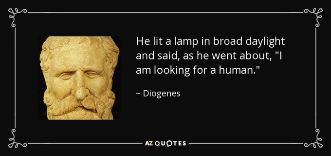 Diogenes, also known as Diogenes the Cynic or Diogenes of Sinope, was a Greek philosopher and one of the founders of Cynicism. He was born in Sinope, an Ionian colony on the Black Sea coast of Anatolia in 412 or 404 BC and died at Corinth in 323 BC. Diogenes was a controversial figure. Wikipedia
Born: 413 BC, Sinop, Türkiye
Died: 323 BC, Corinth, Greece
Philosophical era: Cynicism, Ancient Greek philosophy, Ancient philosophy
Nationality: Greek